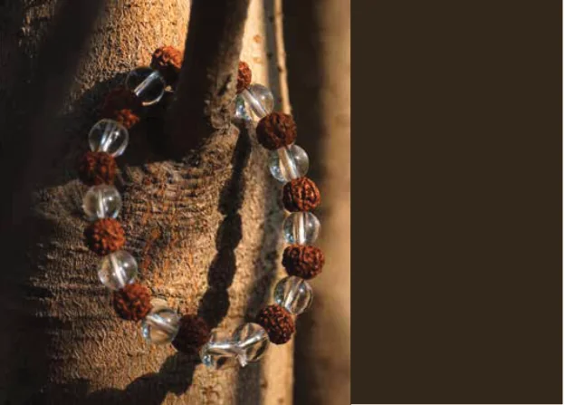 Rudraksha & White Bracelet
